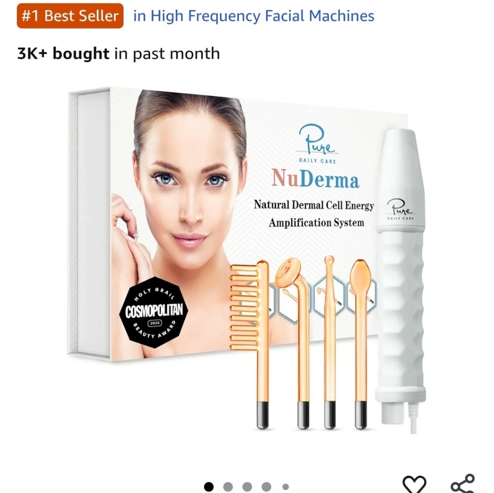 NuDerma Skincare Tool - White and Gold